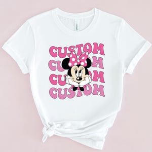 Anpassad vågig text PNG, Minnie Mouse PNG, anpassat vågigt teckensnitt PNG, Musse Pigg PNG, familjesemester PNG, Cricut Cut-fil, direktnedladdning bild 2