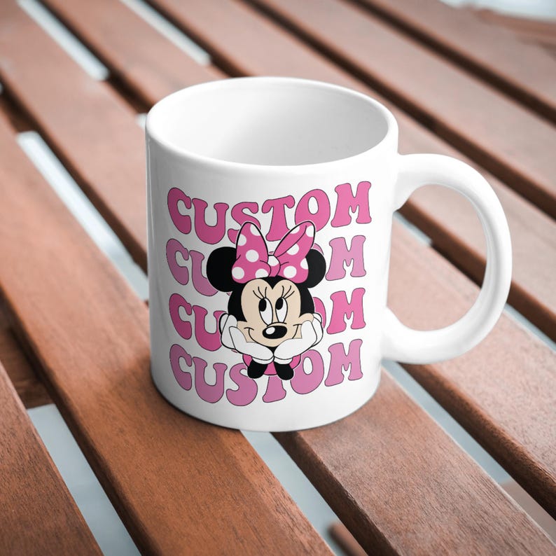 Anpassad vågig text PNG, Minnie Mouse PNG, anpassat vågigt teckensnitt PNG, Musse Pigg PNG, familjesemester PNG, Cricut Cut-fil, direktnedladdning bild 7
