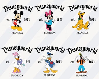 Paquete EST de Mickey y sus amigos Png, Disneyworld Est 1971 Png, Mickey y sus amigos Png, Grupo Disney Png, Disney Matching Png, Viaje a Disney Png