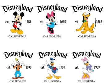 Mickey and Friends EST Bundle Png, Disneyland Est. 1955 Png, Disneyland Png, Retro Mouse and Friends Png, Viaggio in famiglia Png, Vacanza in famiglia Png