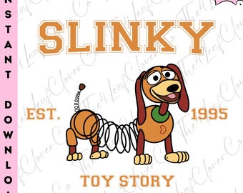 Diseño de Toy Story Slinky (Est. 1995), camiseta de Toy Story PNG, perro Slinky de Toy Story PNG, diseños divertidos de camisetas de Disney (descarga digital)