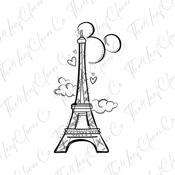 Paris Disneyland Png, Paris Mickey Ears Png, Disney Design Png, Paris Disney Mickey Heat Png, Paris Png, Eiffel Tower Png, Mickey Ears Png