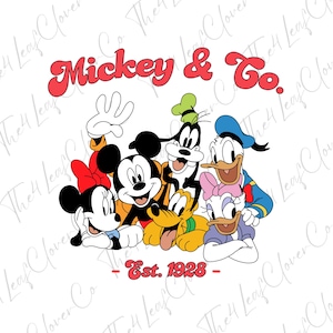 Mickey & Co. Est. 1928 Png, Retro Mickey and Co Png, Mickey and Friends,Family Vacation Png,Family Trip Png,Vacay Mode Png,Magic Kingdom Png