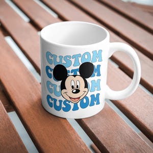 Anpassad vågig text PNG, Minnie Mouse PNG, anpassat vågigt teckensnitt PNG, Musse Pigg PNG, familjesemester PNG, Cricut Cut-fil, direktnedladdning bild 6
