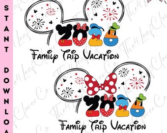 Disney Family Trip 2026 Png, Disneyland Family Vacation 2026 Png, Family Squad, Magical Kingdom Png, Vacay Mode Png, Mickey Minnie Head Png