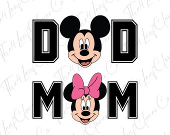 Minnie Mom Mickey Dad Png, Family Couple Matching Png, Disney Mama Png, Disney Dada Png, Mickey Mouse Dad Png, Minnie Mouse Mom Png, Dad Png