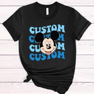 Anpassad vågig text PNG, Minnie Mouse PNG, anpassat vågigt teckensnitt PNG, Musse Pigg PNG, familjesemester PNG, Cricut Cut-fil, direktnedladdning bild 3