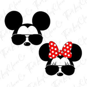 Mouse Couple Png, Family Trip Png, Family Vacation Png, Mouse with Sunglasses Png, Vacay Mode Png, Mickey and Minnie with Sunglasses Png