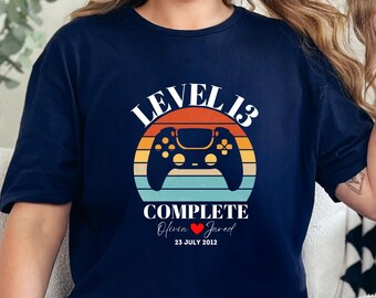 Custom 13th Anniversary Shirt: Gamer Matching Couple Gift, Married for 13 Years Tee