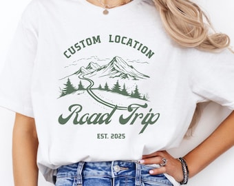 Custom Road Trip Shirt, Personalized Travel Tee, Matching Family Tshirts