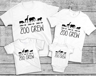 Camisetas personalizadas para el equipo del zoológico: camisetas personalizadas para viajes familiares con animales, camisetas para vacaciones escolares