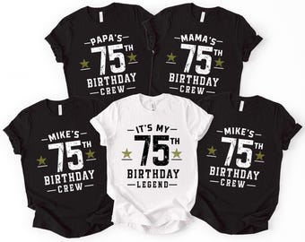Camisetas personalizadas para el 75 cumpleaños, camiseta de cumpleaños de mamá, camisetas a juego para fiestas.