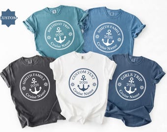 Camisetas de crucero personalizadas Comfort Colors 2026, camisetas de crucero, camisetas de viaje para niñas