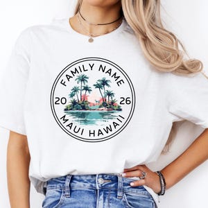 Personalized Maui Family Vacation Shirt, Hawaii Trip Matching Tee