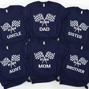 Personalized Pit Crew Birthday Shirt: Matching Family Race Car Tee