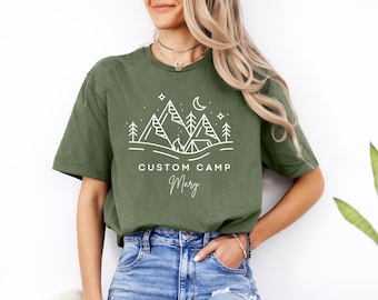Camp Custom Shirt, Custom T-shirt, Custom Camp Shirt, Camp Crew Shirt, Camping Family Shirt, Camp Life Shirt, Family Camping Tee, Camp Gifts