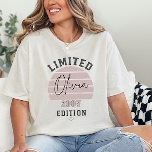 Custom Birthday Shirt, Gift For Girls, 18th Birthday Tshirt, 18th Birthday Shirt, 18th Birthday Gift For Daughter, Limited Edition 2007 Gift