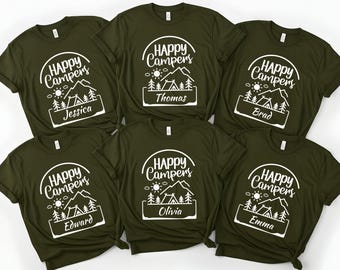 Custom Camp Shirt: Personalized Family Camping Crew T-Shirt
