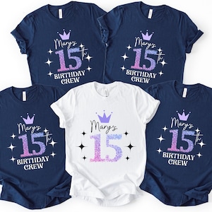 Sweet 15 Birthday Crew Shirts, Mis Quince Squad Shirt, Matching Family Celebration Shirt, Quinceanera Gift Shirt, 15th Birthday Sweatshirt
