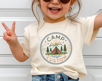 Custom Camp Shirt, Kids Camping Tee, Camp Crew Shirts, Camper Life Tshirt