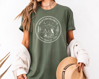 Camiseta de acampada para despedidas de soltera: Camiseta personalizada para el grupo de la novia