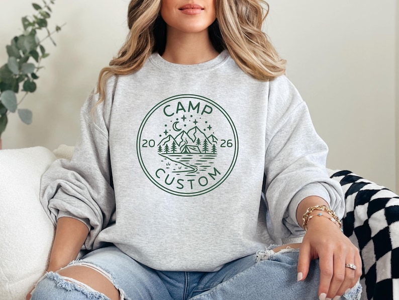 camp custom 2026 outdoor t shirt mountain lake camping badge graphic tee unisex casual fit for campers hikers nature lovers travel vacation souvenir shirt