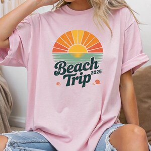 Custom Year Beach Trip Shirt, Summer Family Tee, Besties Matching T-shirt