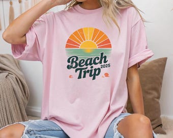 Custom Year Beach Trip Shirt, Summer Family Tee, Besties Matching T-shirt