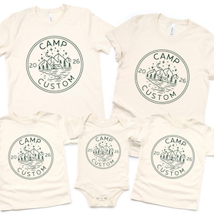 personalized camp shirt camp custom 2026 graphic tee mountain tent trees moon stars outdoor hiking camping weekend getaway unisex comfort fit nature lover gift
