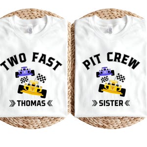 Personalized Pit Crew Birthday Shirt: Matching Family Race Car Tee