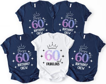 Camisetas para el 60 cumpleaños, camisetas personalizadas a juego para toda la familia, camisetas para fiestas de cumpleaños