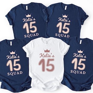 15th Birthday Gift, Mis Quince Squad Shirt, Quinceanera Gift Shirt, Matching Family Celebration Shirt, Quinceanera Gift, 15th Birthday Shirt