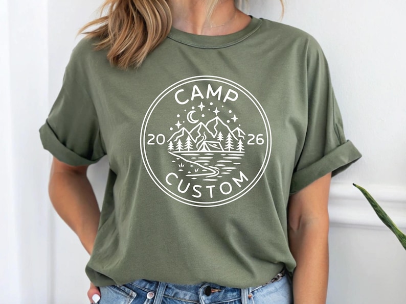 camp custom 2026 t shirt unisex camping shirt outdoor adventure tee mountain lake nature graphic summer camp trip matching family vacation shirts custom year wilderness aesthetic