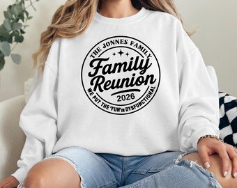 Personalized Family Reunion Sweatshirt, Custom Matching Crew TShirts