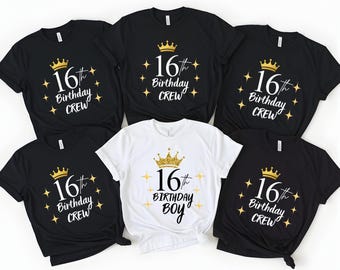 Camiseta de cumpleaños número 16, camiseta familiar a juego