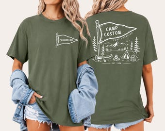 Custom Camp Shirt, Personalized Camper Tshirt, Family Trip Tees, Camping Staff Tee