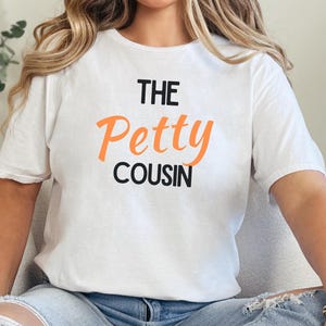 Cousin crew matching shirts, custom cousin title t-shirts, family trip outfit ideas, funny cousin shirts for vacations, reunion matching shirts, personalized family group tops, humorous cousin personality shirts, cute cousin matching apparel, group travel outfits, custom lettering cousin shirts