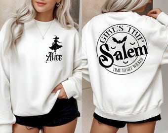 Girls Trip Salem Sweatshirt: Spooky Season Witch Friends Crewneck