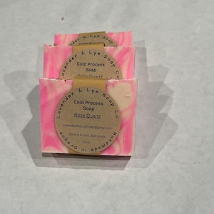 Handmade Cold Process Lye Soap Rose Quartz