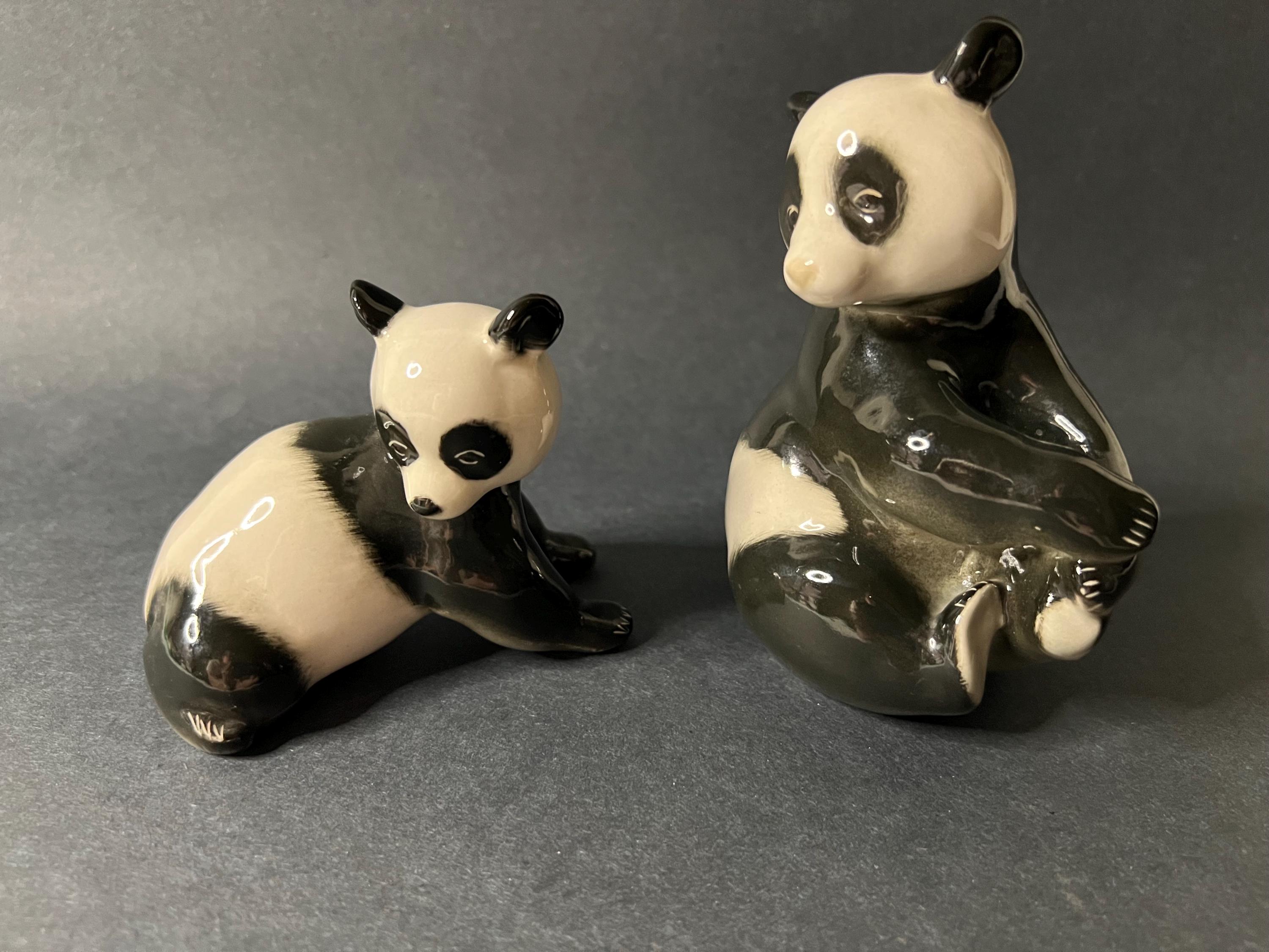 Vintage USSR Lomonosov Porcelain Panda Bear Figurines - Etsy