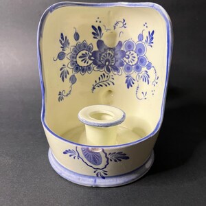 Vintage Blue Delftware Porcelain Candle Holder