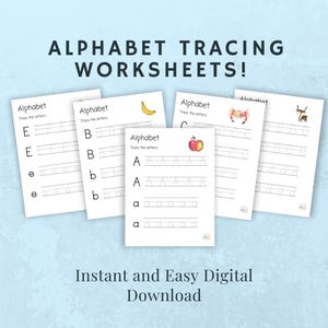 Alphabet Tracing Workbook | Printable Alphabet Writing Worksheets for Preschool & Kindergarten