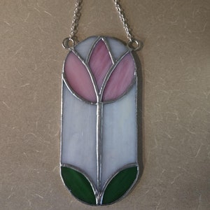 Stained Glass Tulip Sun Catcher