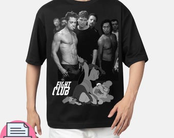 PNG per la maglietta nera Fight Club Ft Lilo