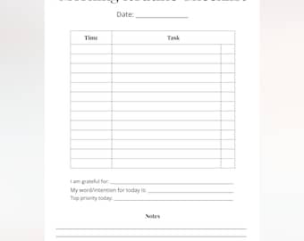 Checklist ochtendroutine | Afdrukbare en digitale planner | Invulbare pdf, GoodNotes, Notability