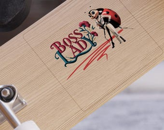 Pegatina troquelada de Mariquita Jefa - Decoración divertida y empoderadora