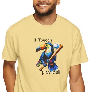 I Toucan Play Ball T-Shirt, Fun Animal Tee, Gift for Bird Lovers, Toucan, Casual Wear, Summer Essentials, Birthday Gift, Quirky Humor Shirt