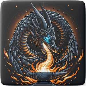 Dragon Forged Magnet, Fantasy Home Decor, Unique Gift for Collectors, Kitchen Art, Mythical Creature Design