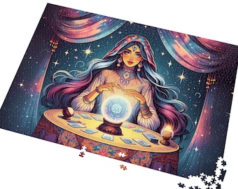 Fortune Teller Jigsaw Puzzle: Tarot Celestial Art, Mystical Theme