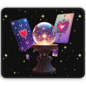 Mystical Gaming Mouse Pad with Tarot Card Design | Perfect Gift for Gamers | Astrology-Inspired Desk Accessories, Fantasy Decor, [...]